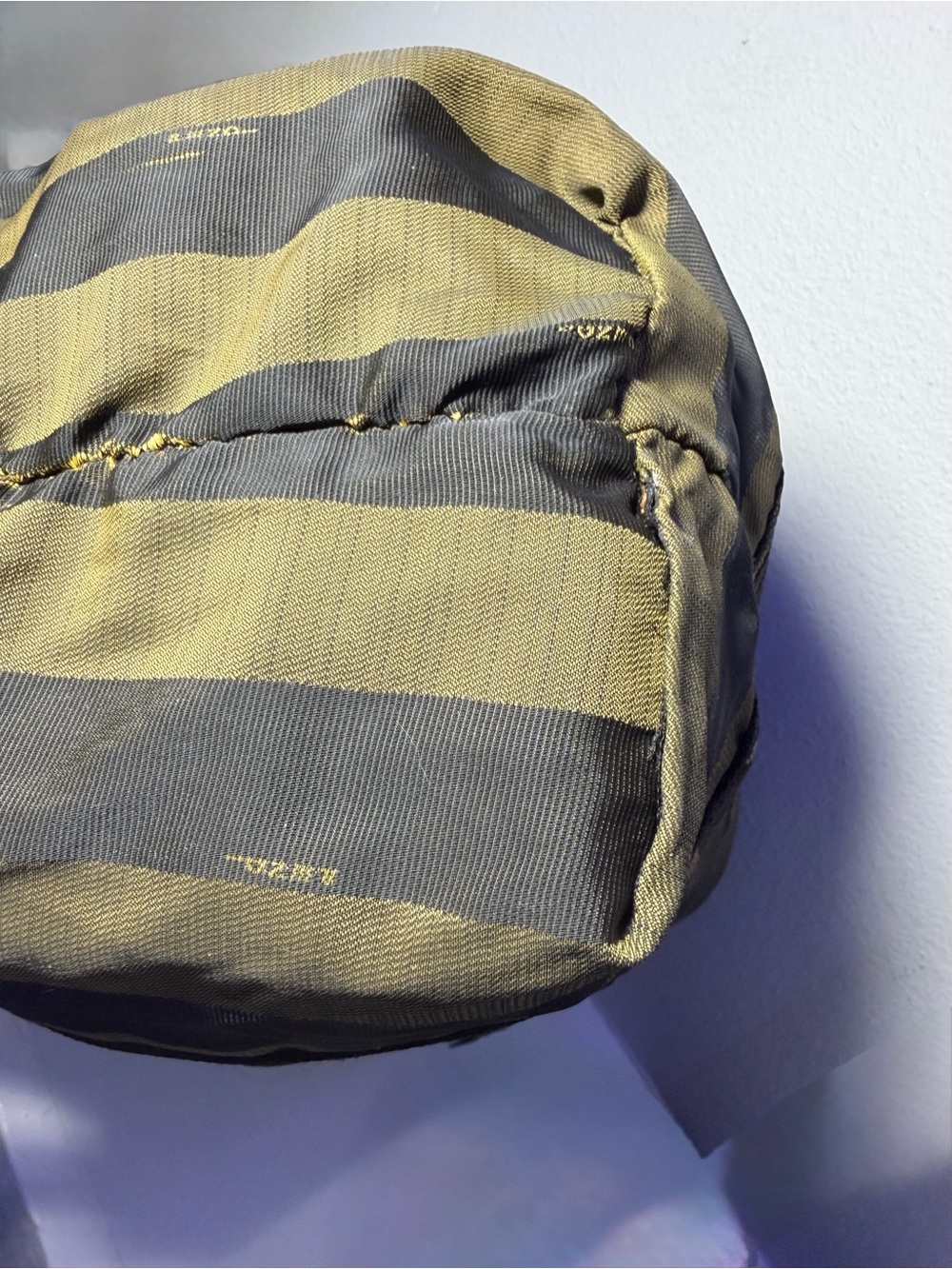 Fendi Roma Striped Canvas Tote Bag in Olive & Dark Brown with COS - Picture 10 of 16